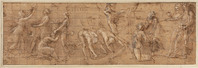 A+ 026
<br/>
Israëlieten verzamelen manna in de woestijn
<br/>
<em>Raffaello Sanzio (1483-1520) - atelier van</em>